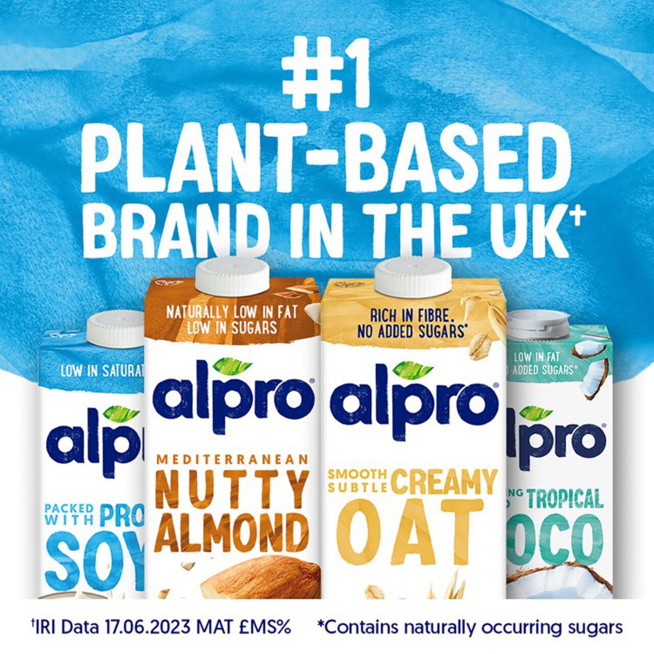 Alpro No Bits Strawberry-Banana & Peach-Pear Yoghurt Alternative 4 x 125g