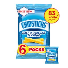 Smiths Chipsticks Salt & Vinegar Snacks 6 per pack