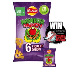 Walkers Monster Munch Pickled Onion Multipack Snacks 6 per pack