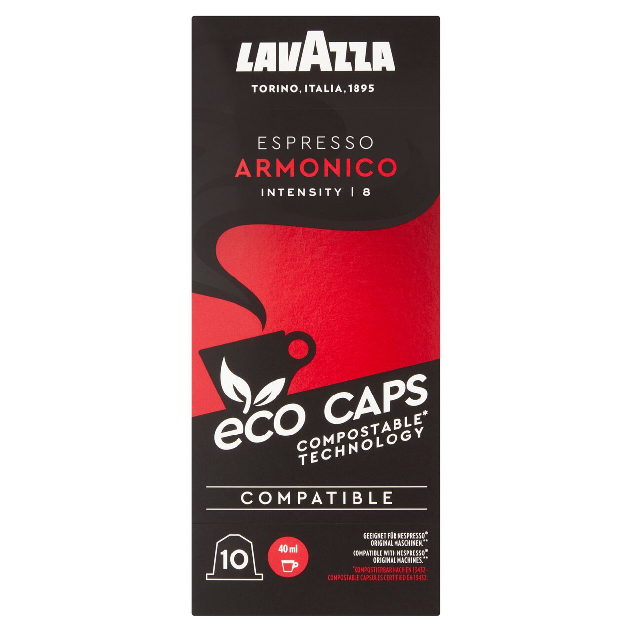 Lavazza Armonico Compostable Nespresso Compatible Coffee Capsules 10 per pack