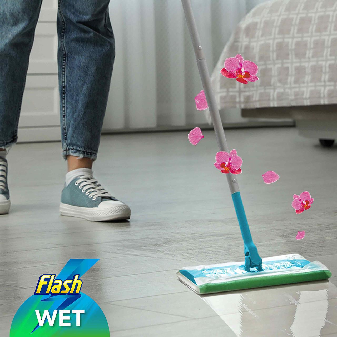 Flash Speed Mop Wet Cloth Multi-Surface Refills Wild Orchid 12 per pack