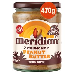 Meridian Crunchy Peanut Butter 100% Nuts 470g