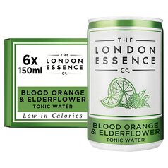 London Essence Co. Blood Orange & Elderflower Tonic Water Cans 6 x 150ml
