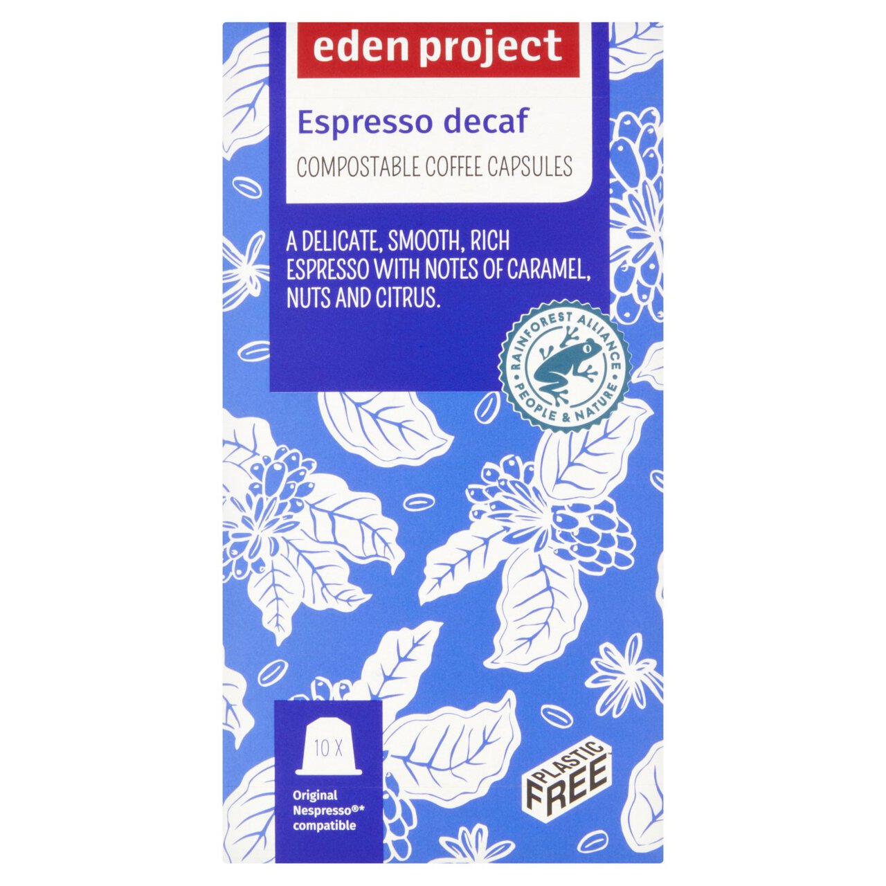 Eden Project Home compostable Nespresso capsules - Decaff 10 per pack