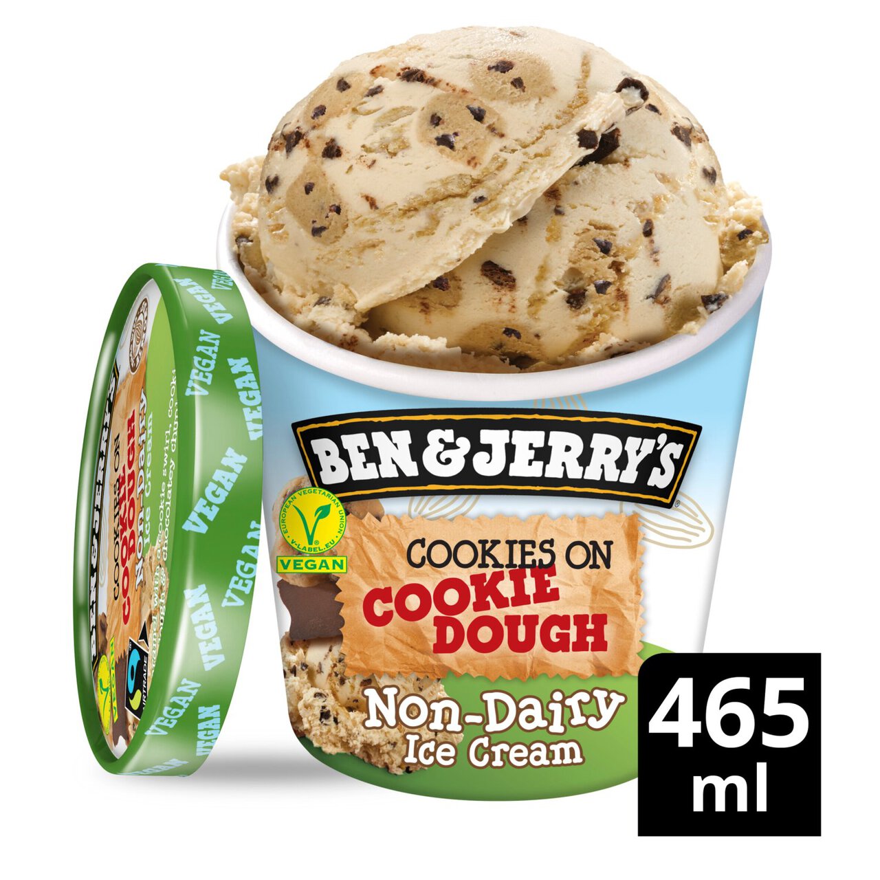 Ben & Jerry's Dairy Free Cookies on Cookie Dough Vegan Ice Cream Tub 465ml