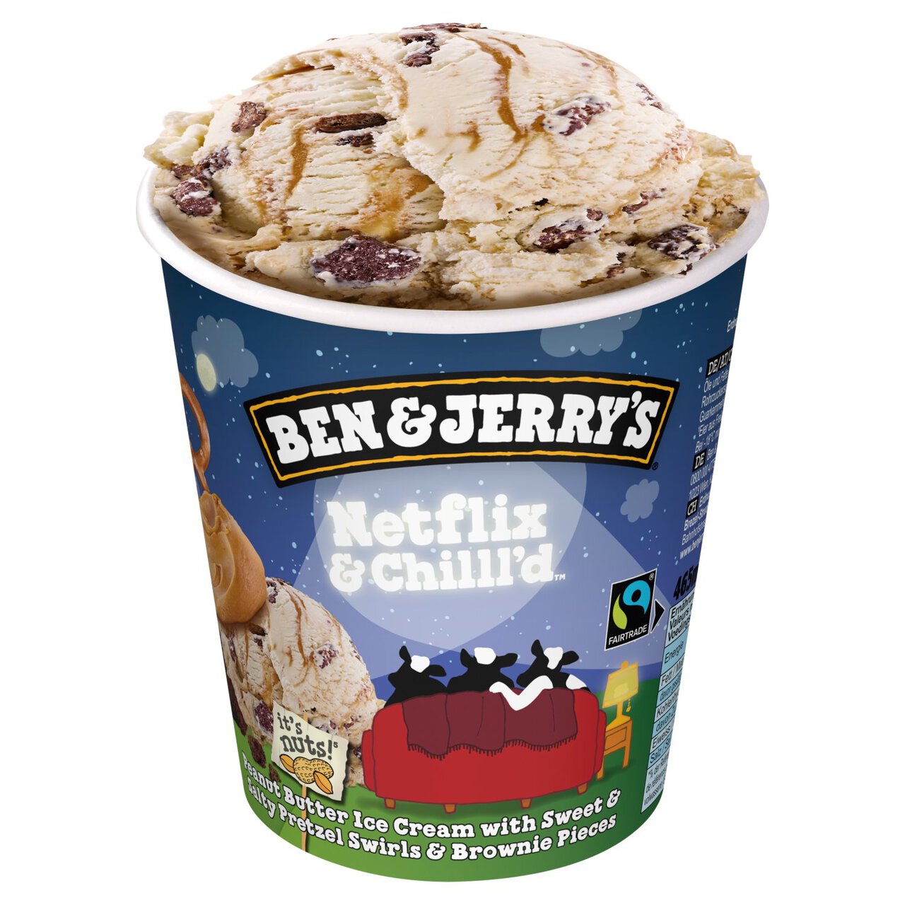 Ben & Jerry's Netflix & Chilll'd Peanut Butter Ice Cream Tub 465ml