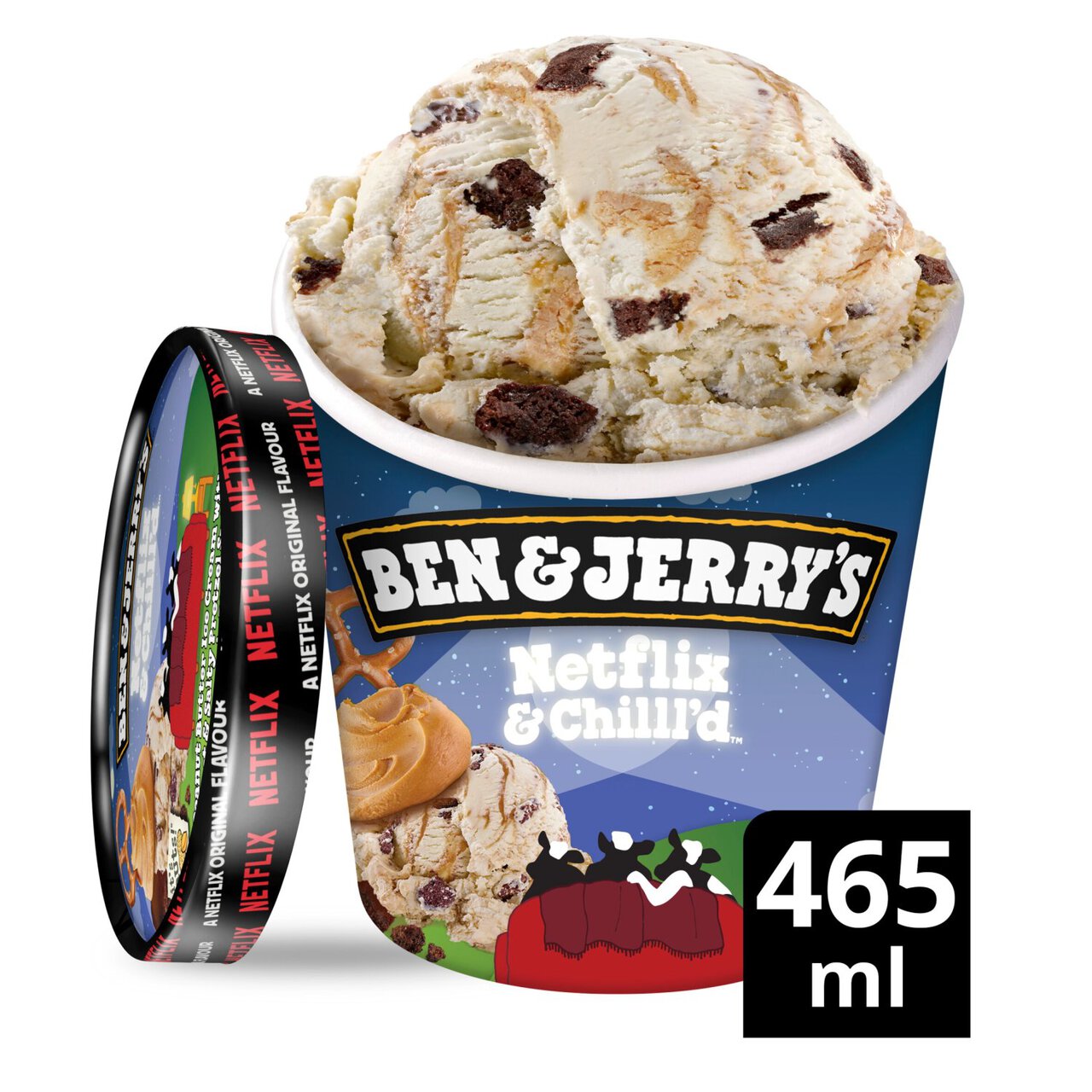 Ben & Jerry's Netflix & Chilll'd Peanut Butter Ice Cream Tub 465ml