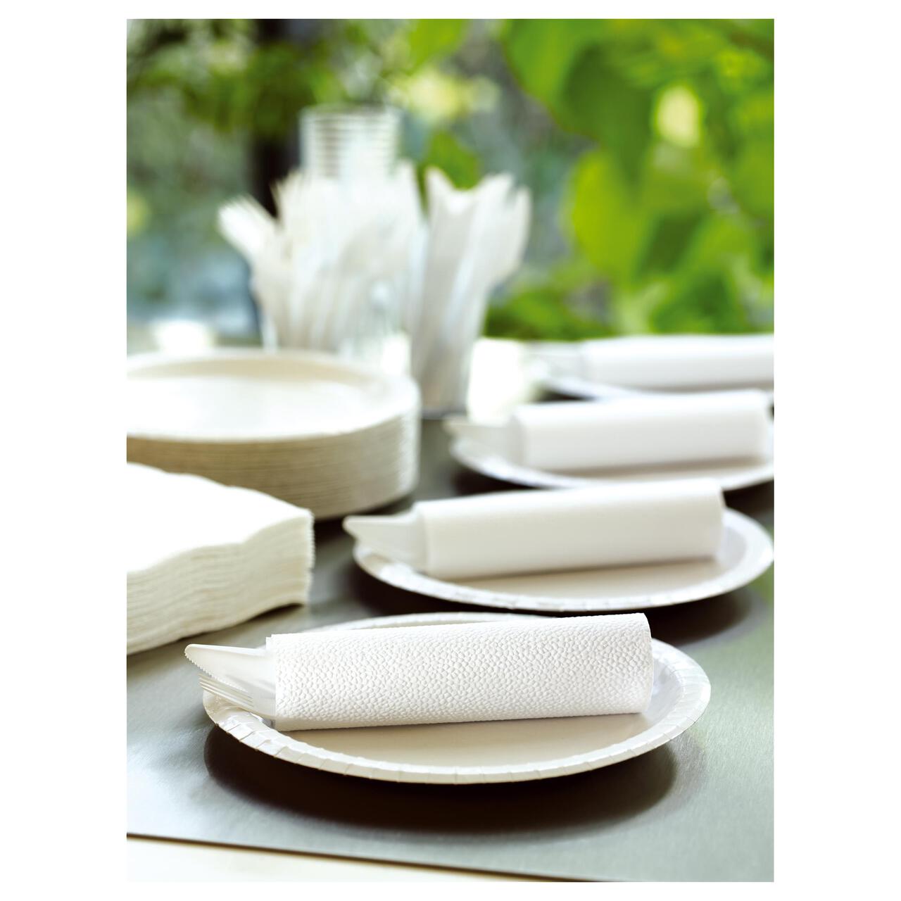 White 22cm Recyclable Paper Plates 50 per pack