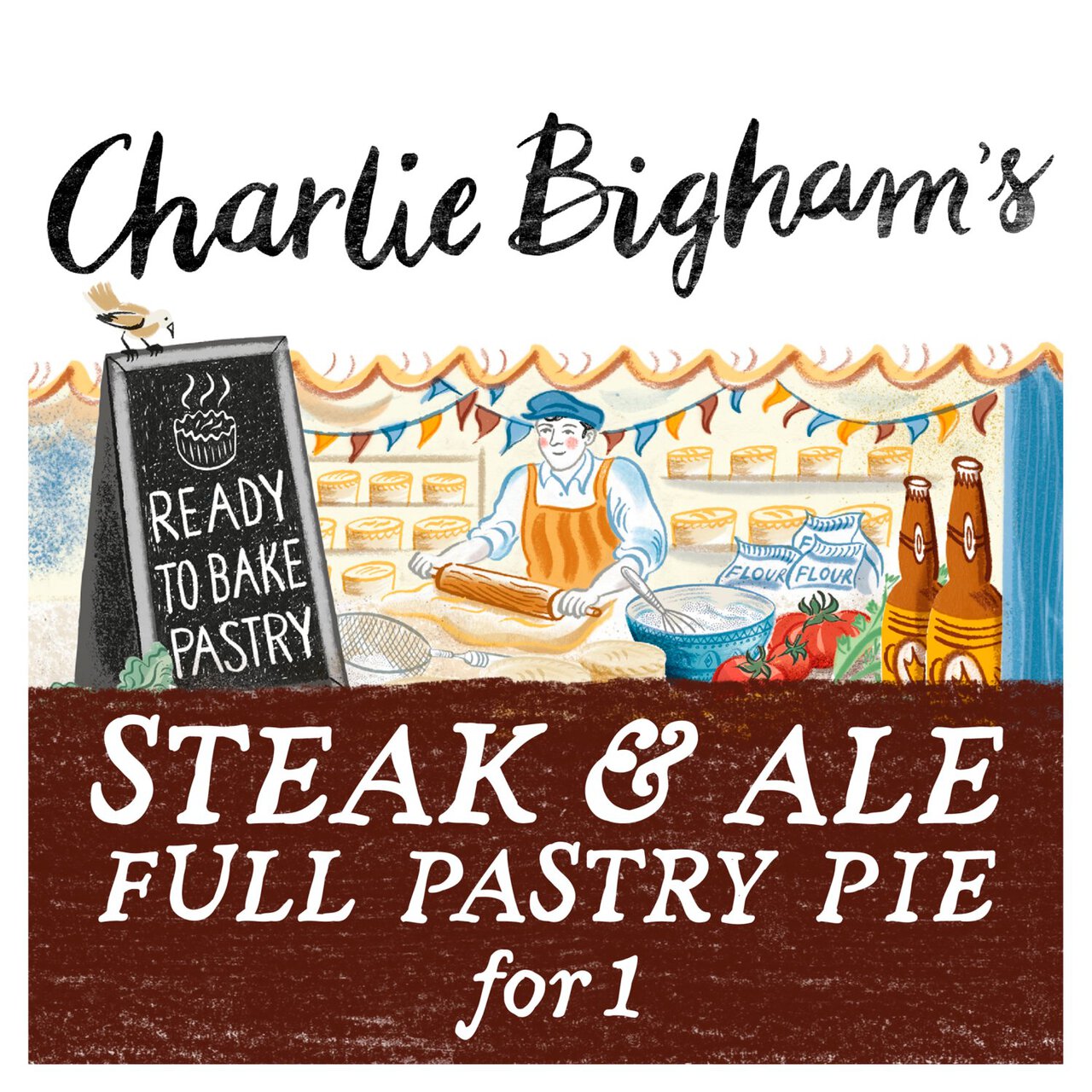Charlie Bigham's Steak & Ale Full Pastry Pie 270g