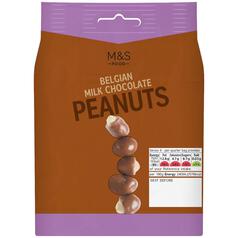 M&S Belgian Milk Chocolate Peanuts 125g