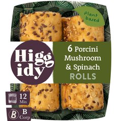 Higgidy Porcini Mushroom & Spinach Vegan Rolls 160g