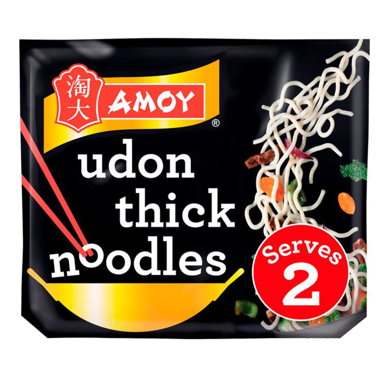 Amoy Straight To Wok Udon Thick Noodles 2 x 150g