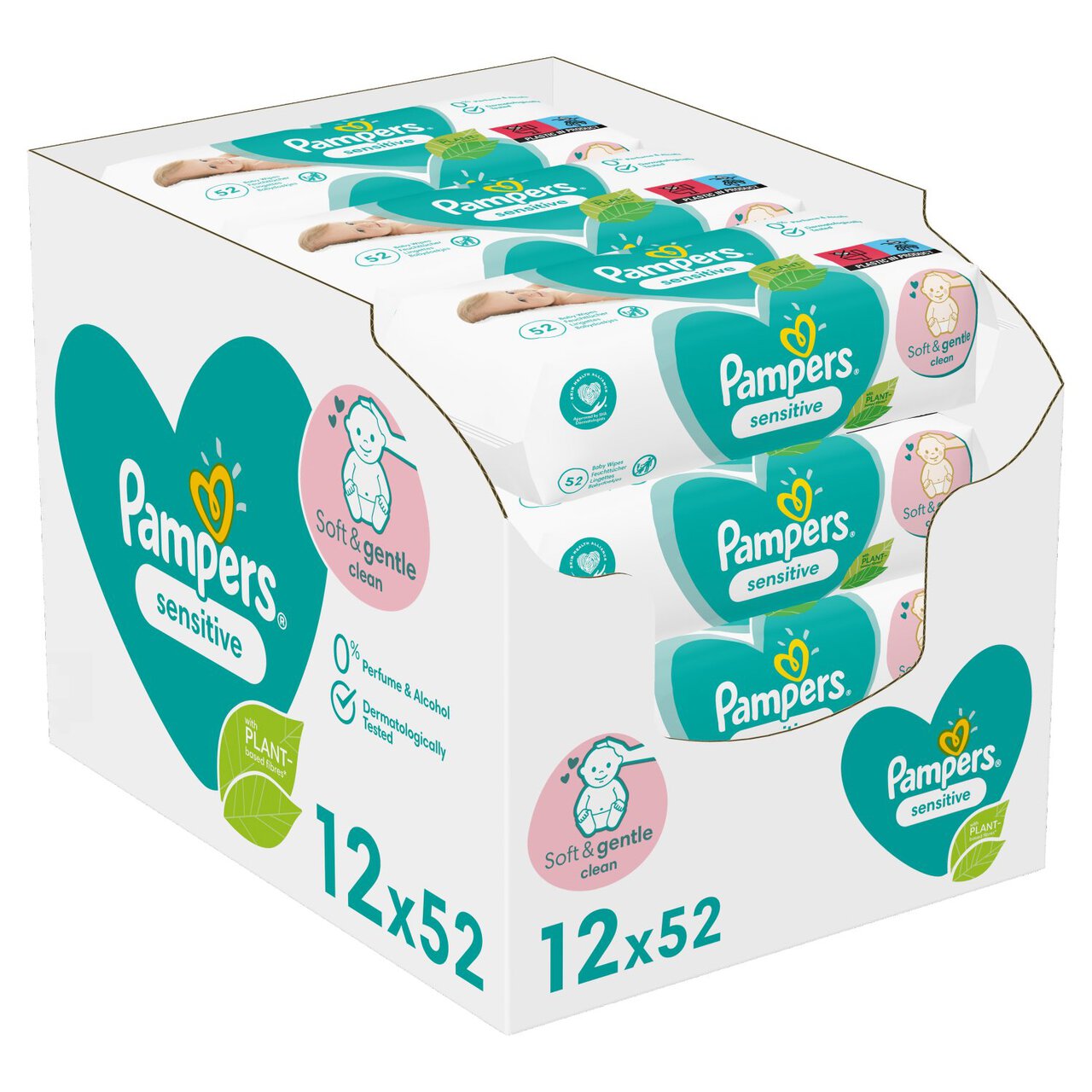 Pampers Baby Wipes Sensitive 12 x 52 per pack