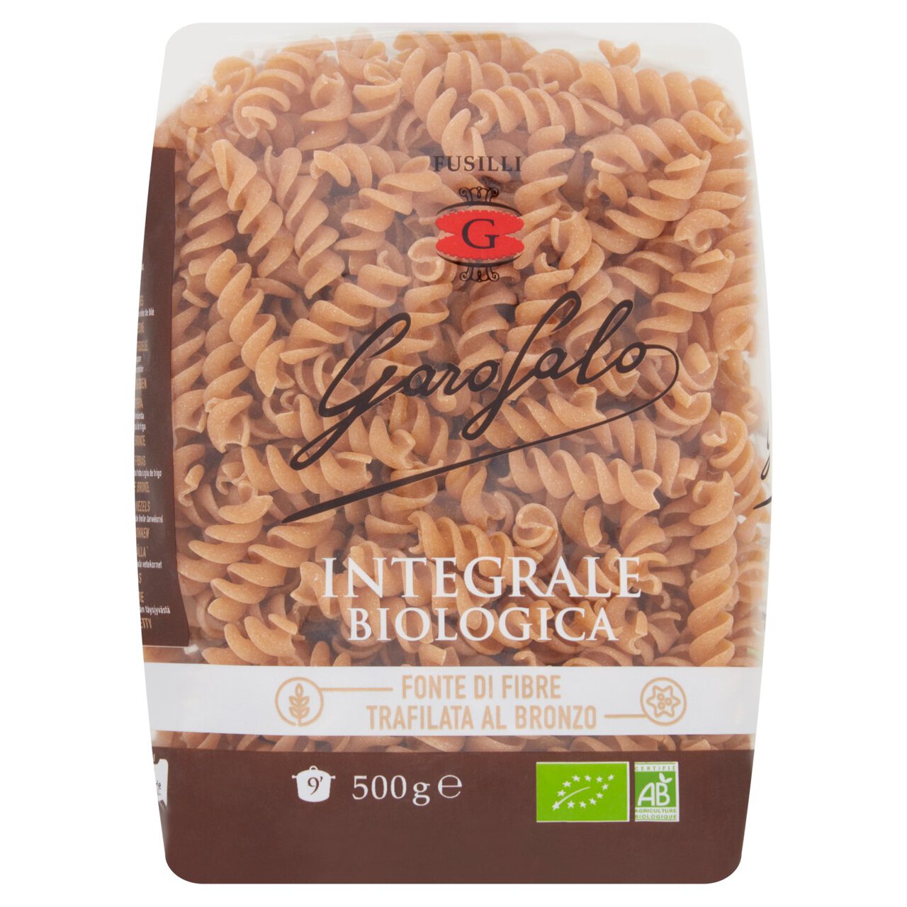 Garofalo Organic Whole Wheat Fusilli Dry Pasta 500g