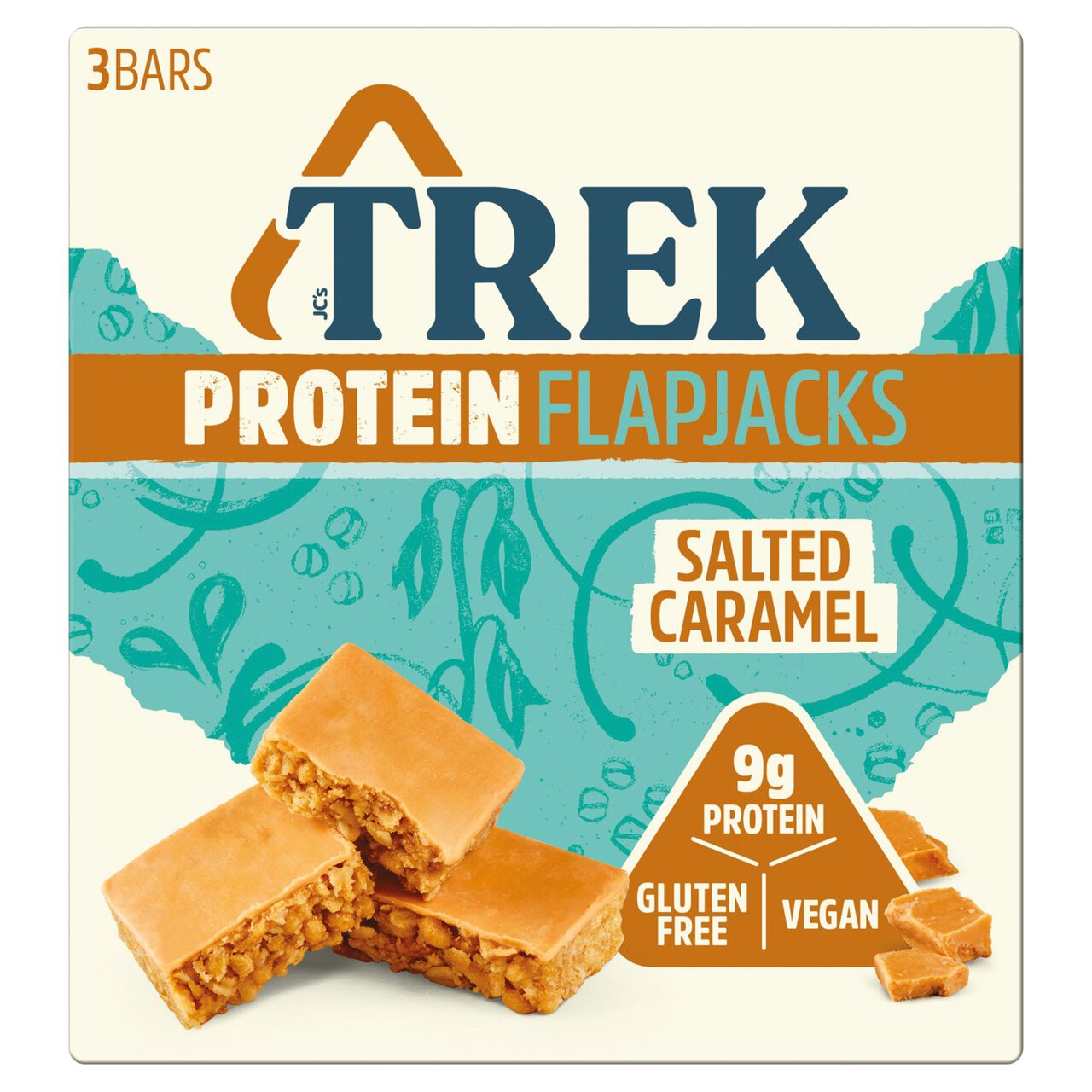 TREK Salted Caramel Protein Flapjacks 3 x 50g