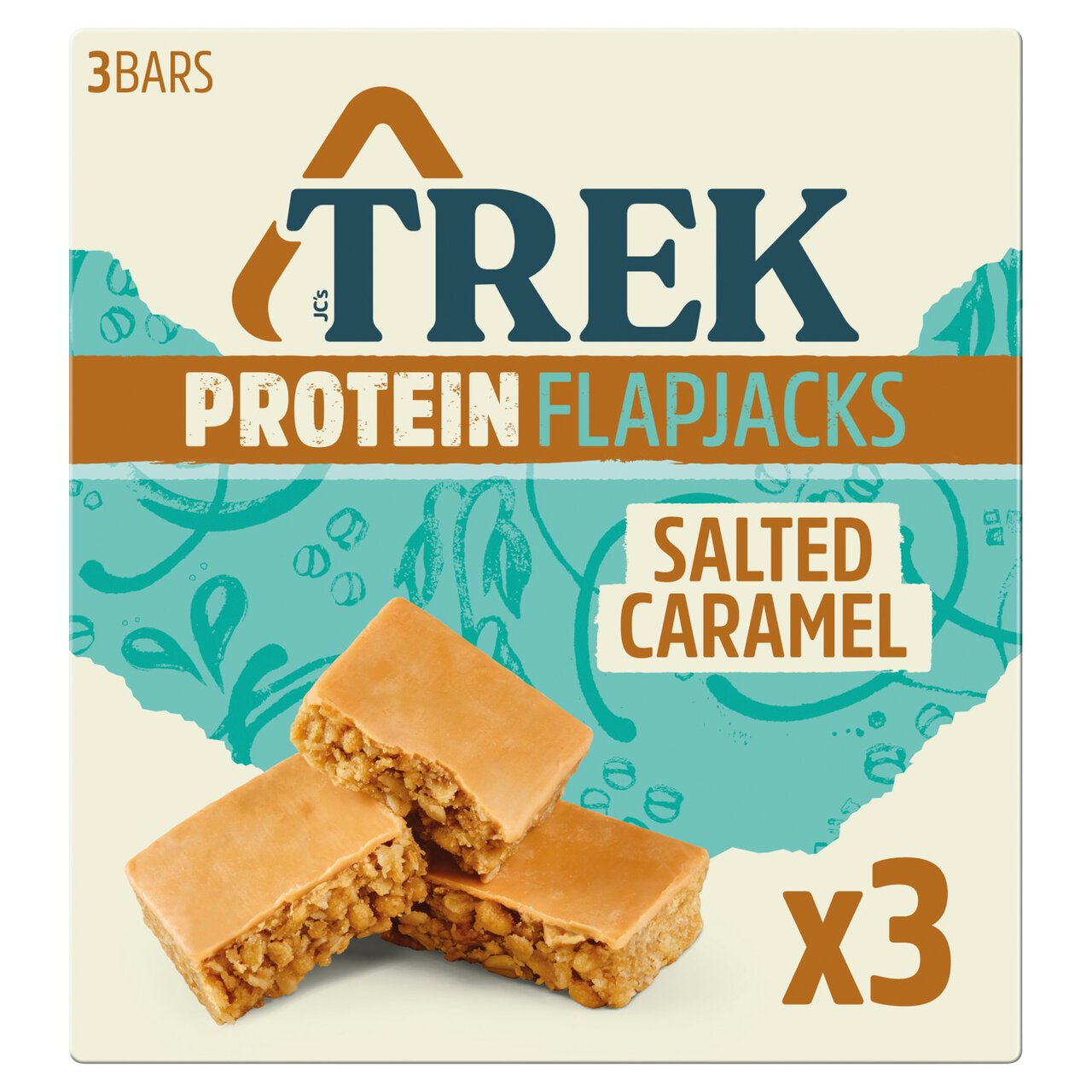 TREK Salted Caramel Protein Flapjacks 3 x 50g