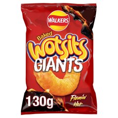 Walkers Wotsits Giants Flamin' Hot Sharing Bag Snacks 130g