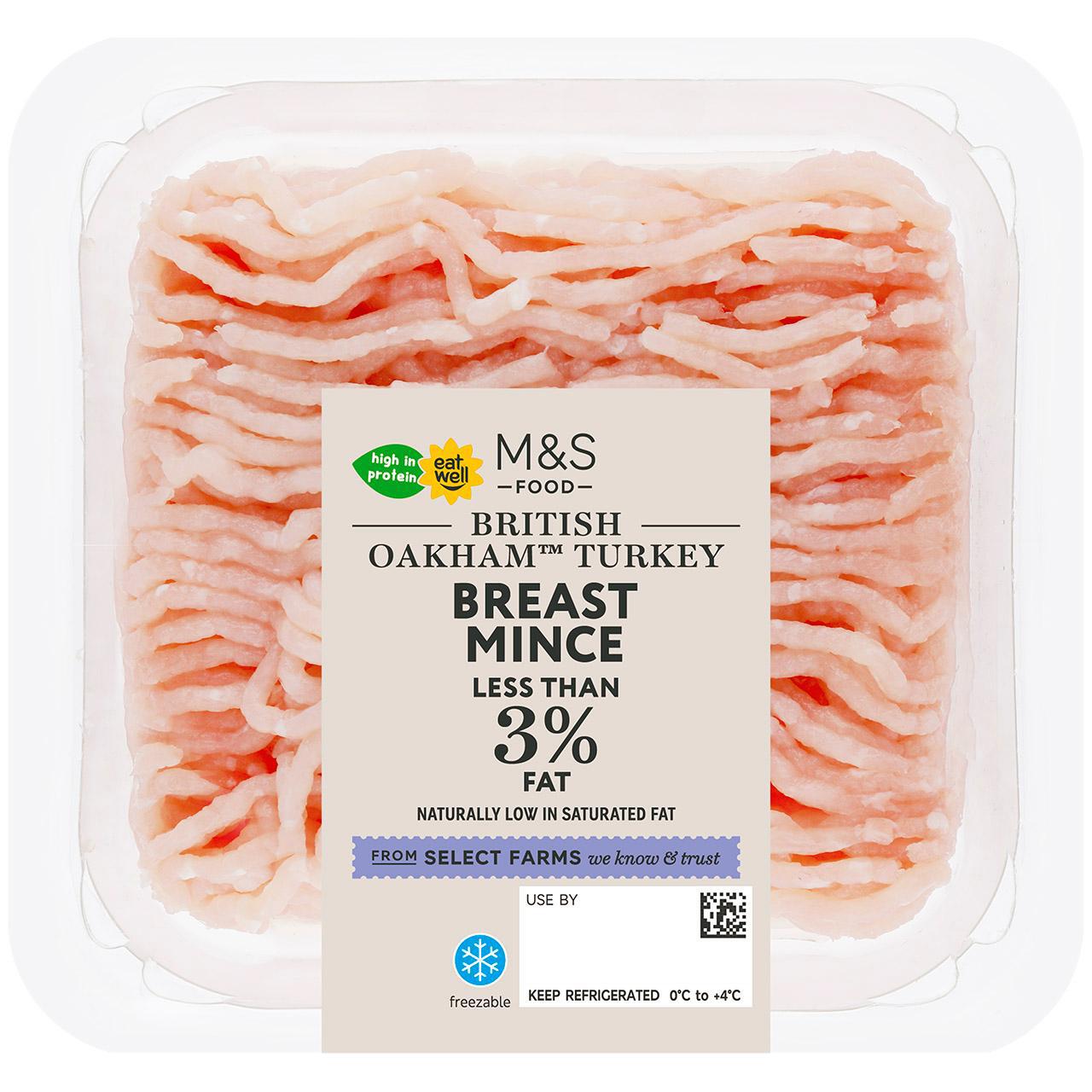 M&S Select Farms Oakham Turkey Breast Mince less than 3% 400g