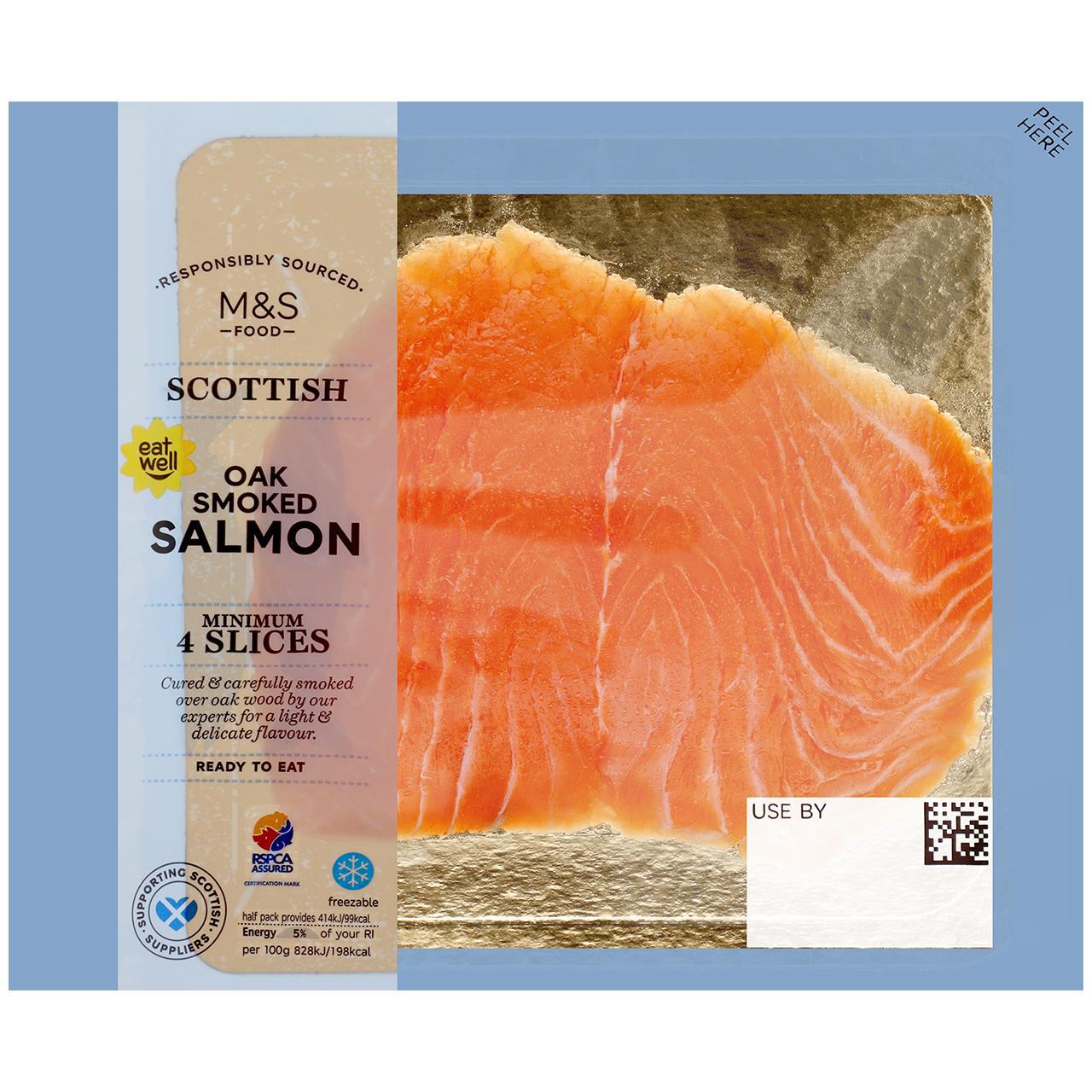 M&S Scottish Oak Smoked Salmon Slices 100g