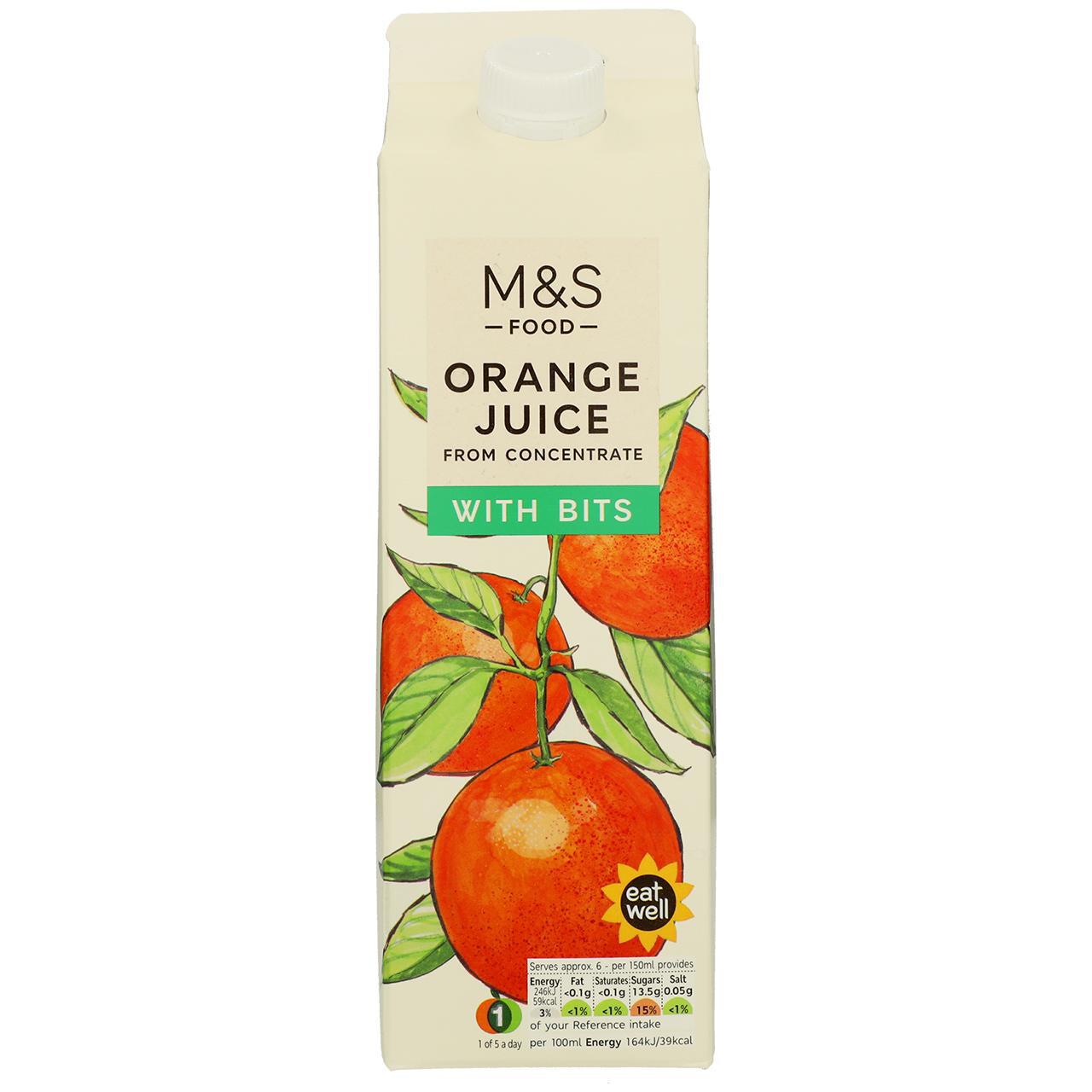 M&S Orange Juice with Juicy Bits From Concentrate 1l