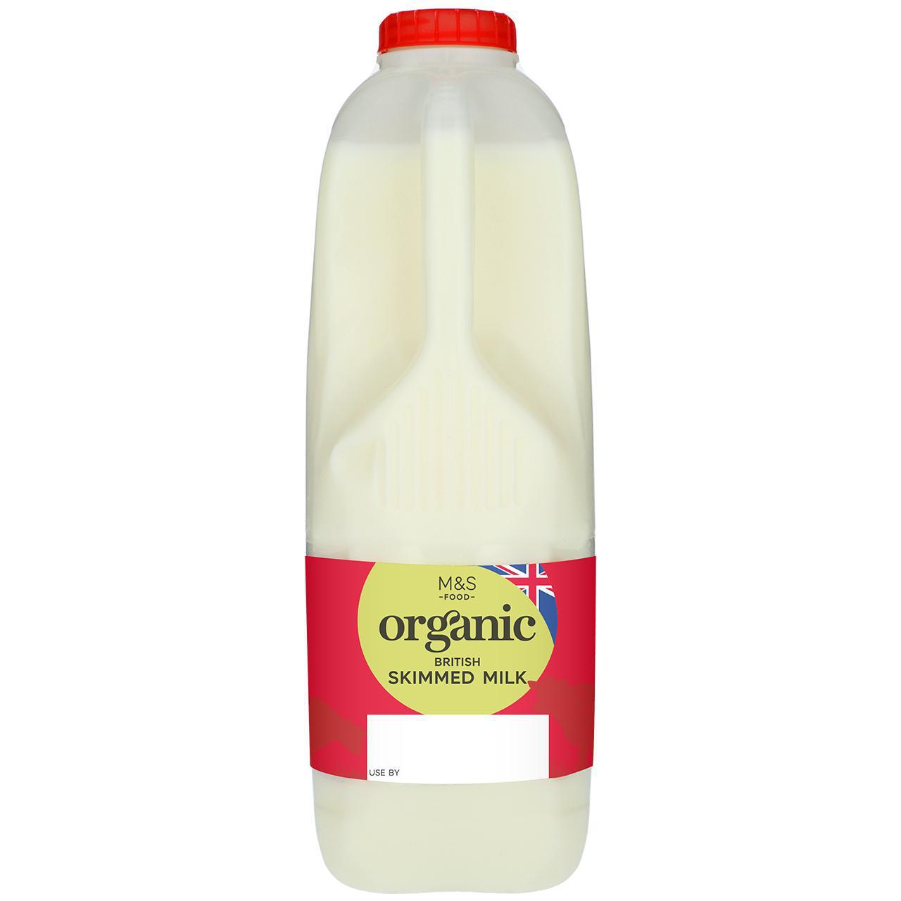 M&S Organic Skimmed Milk 2 Pints 1.136l