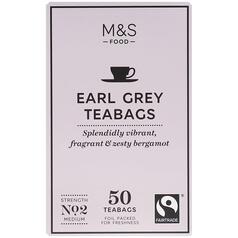 M&S Fairtrade Earl Grey Tea Bags 50 per pack