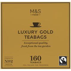 M&S Fairtrade Luxury Gold Teabags 160 per pack