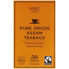 M&S Fairtrade Pure Origin Assam Tea Bags 50 per pack
