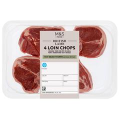 M&S Select Farms 4 British Lamb Loin Chops 360g