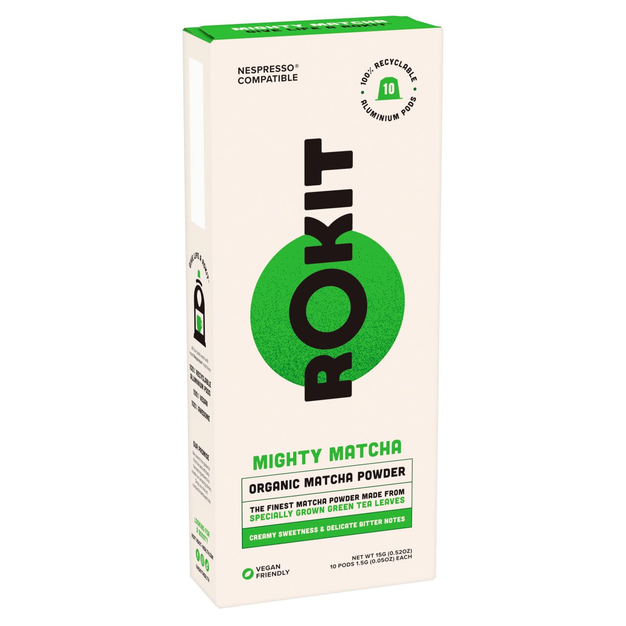 Rokit Pods Organic Matcha Green Tea Nespresso Compatible Pods 10 per pack