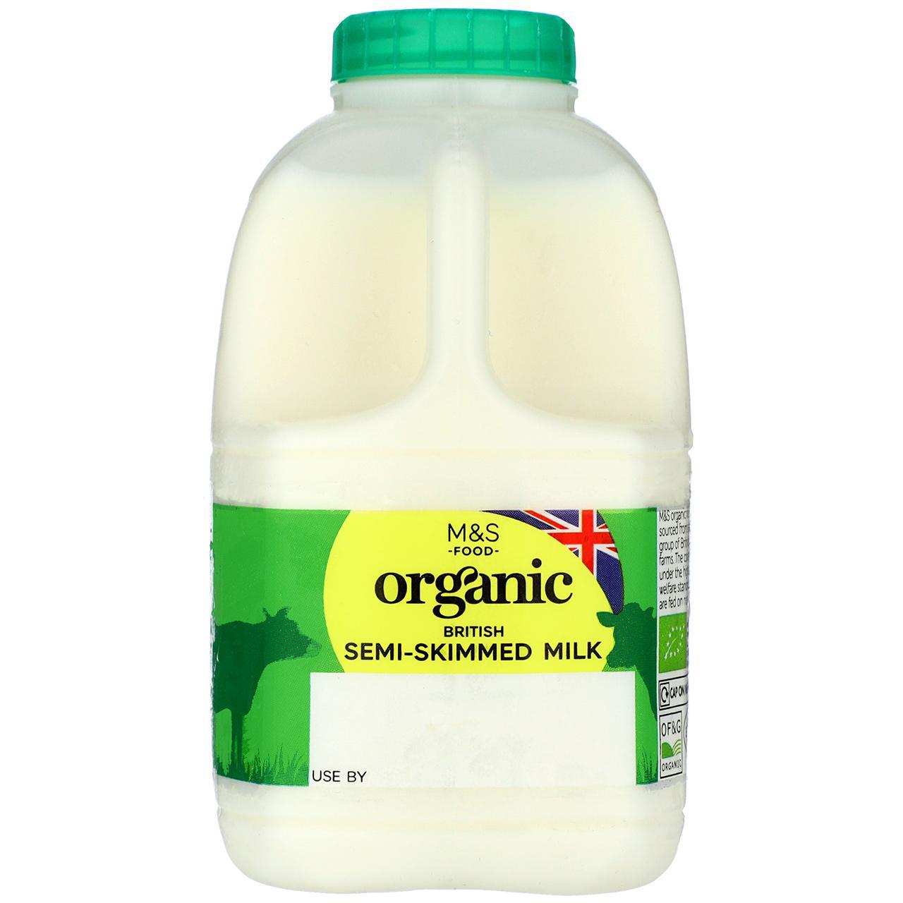 M&S Organic Semi-Skimmed Milk 1 Pint 568ml