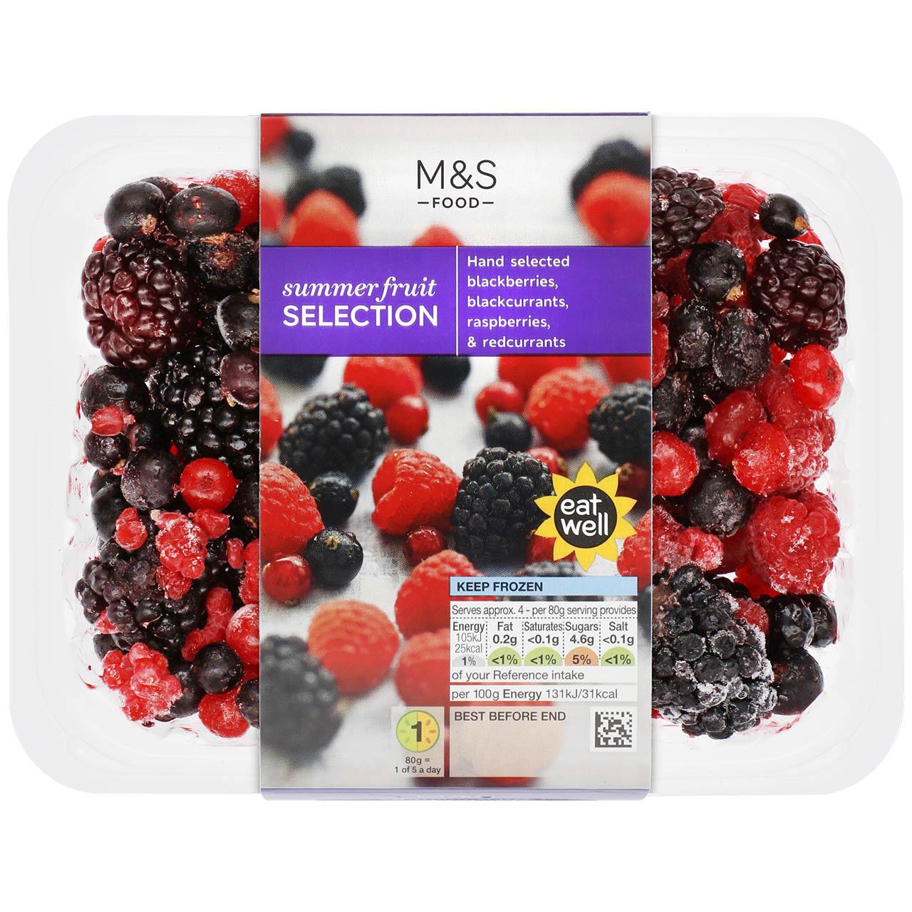 M&S Summer Fruit Selection Frozen 330g