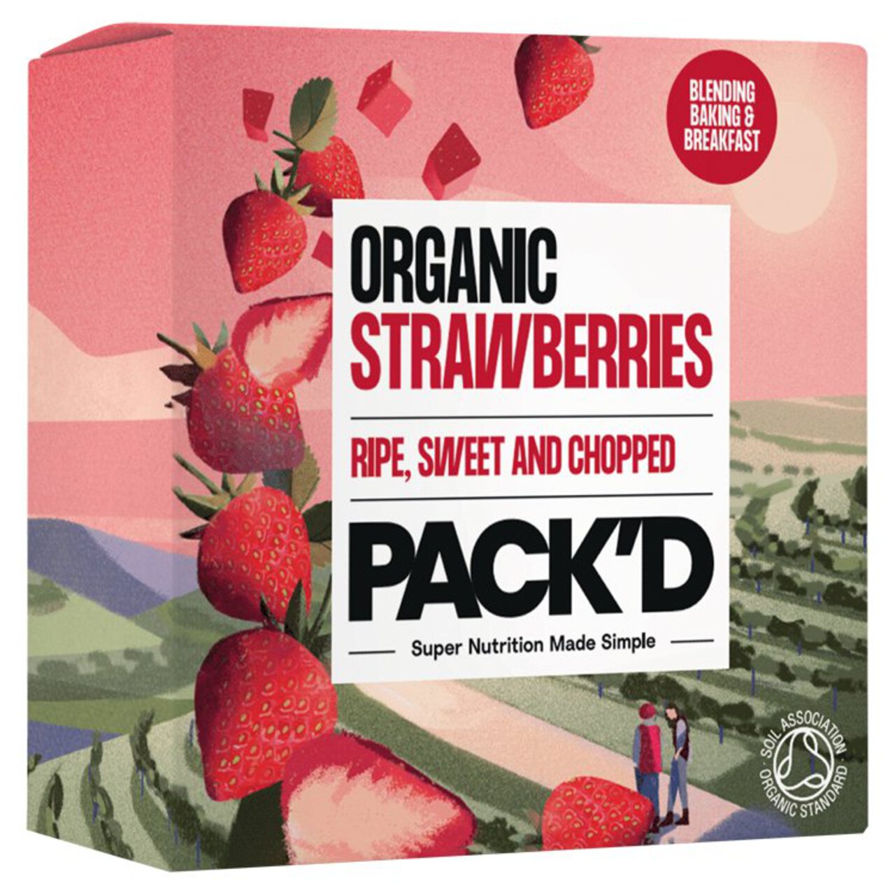 PACK'D Organic & Ripe Diced Strawberries 300g