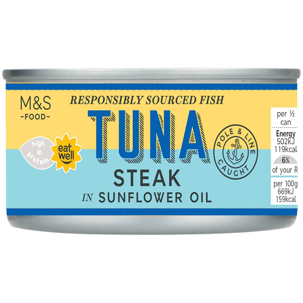M&S Tuna Steak in Sunflower Oil 200g