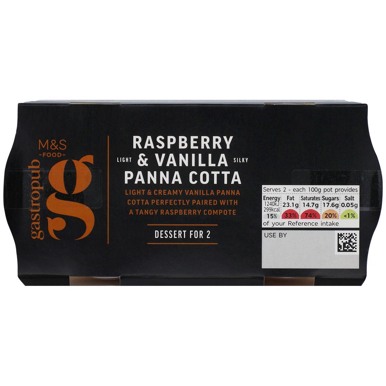 M&S Gastropub Raspberry & Vanilla Panna Cotta 200g