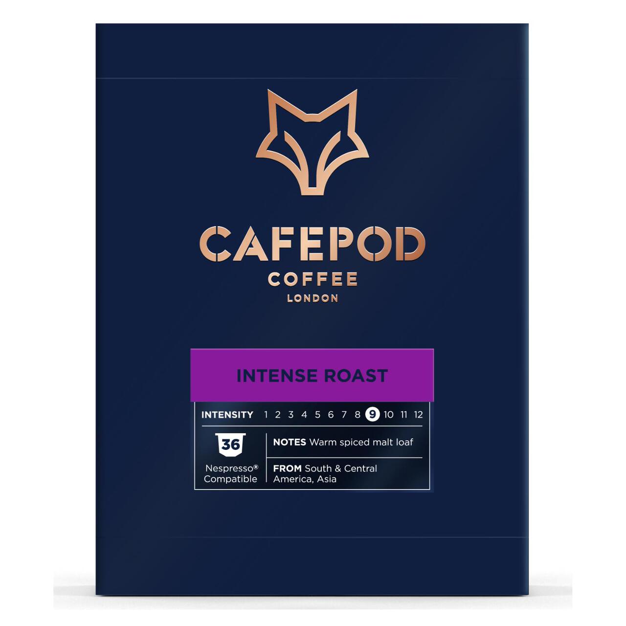 CafePod Intense Roast Nespresso Compatible Aluminium Coffee Pods 36 per pack