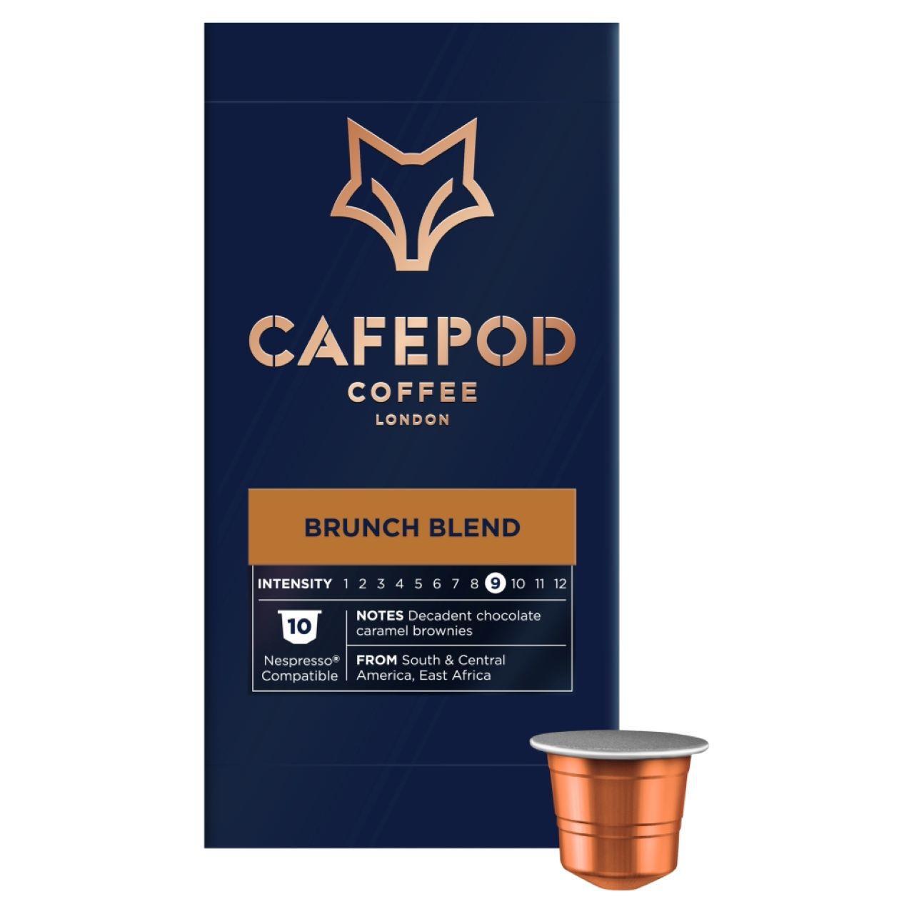 CafePod Brunch Blend Nespresso Compatible Aluminium Coffee Pods 10 per pack