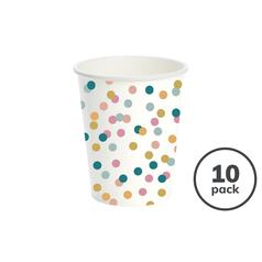 Dots Compostable Paper Cups, 240ml 10 per pack