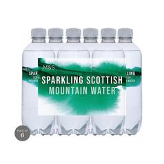 M&S Sparkling Scottish Mountain Water 6 x 500ml