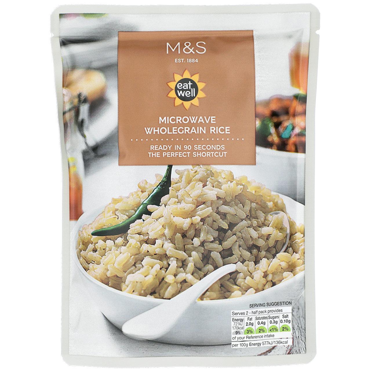 M&S Microwave Wholegrain Rice 250g