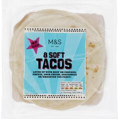 M&S 8 Small Soft Tacos 8 per pack