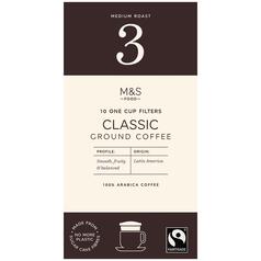 M&S Fairtrade Classic One Cup Coffee Filters 10 per pack