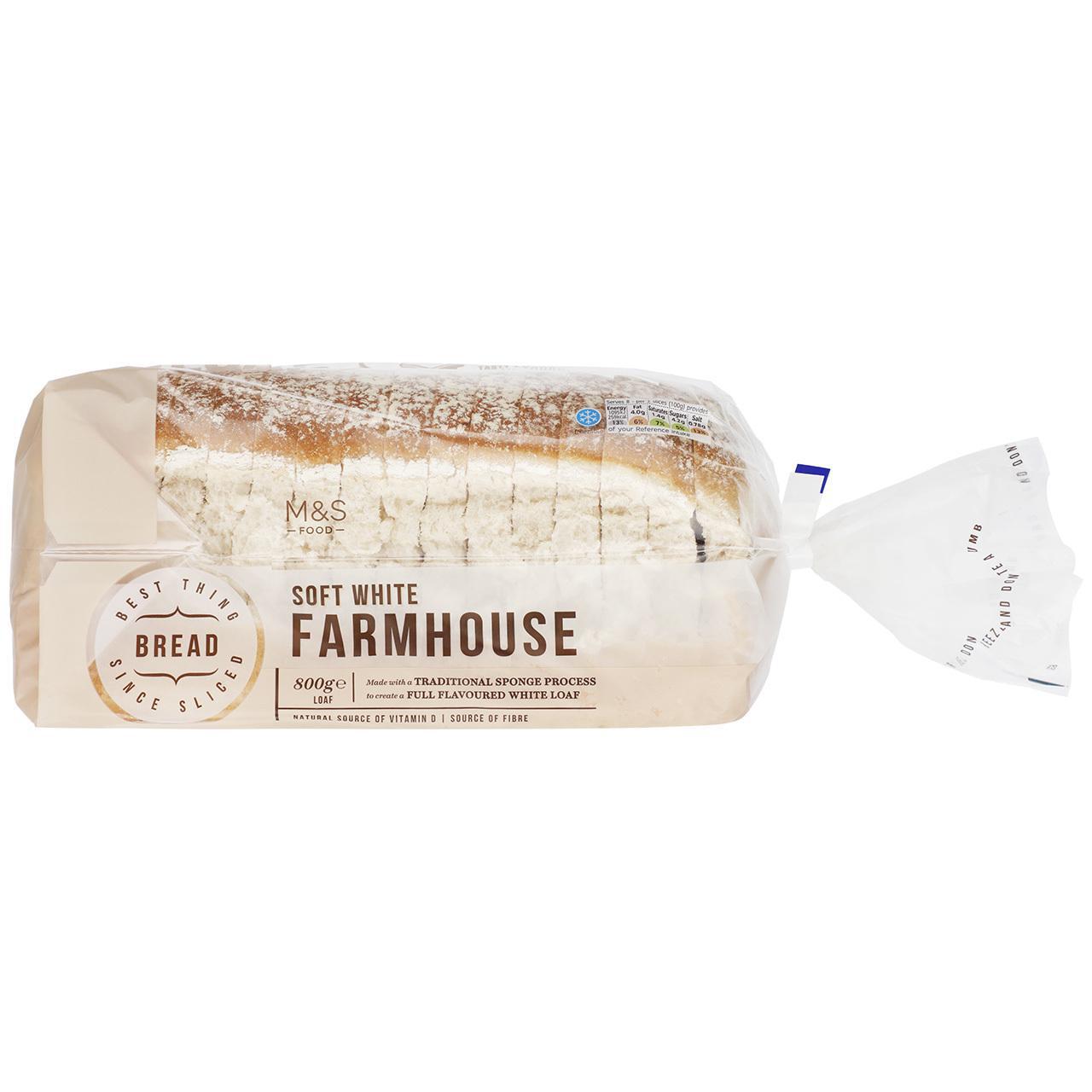 M&S Soft White Farmhouse Bread Loaf 800g