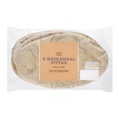 M&S Wholemeal Pittas 6 per pack