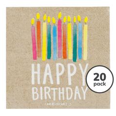 Recyclable Birthday Paper Napkins 20 per pack