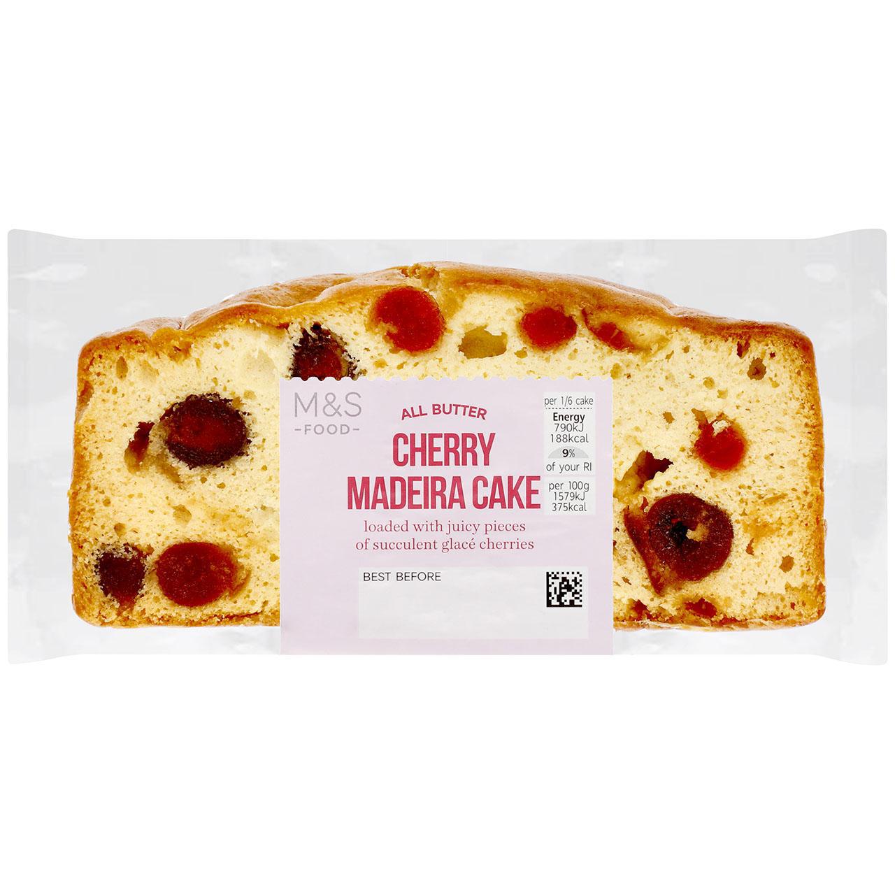 M&S Glace Cherry Madeira Cake 300g