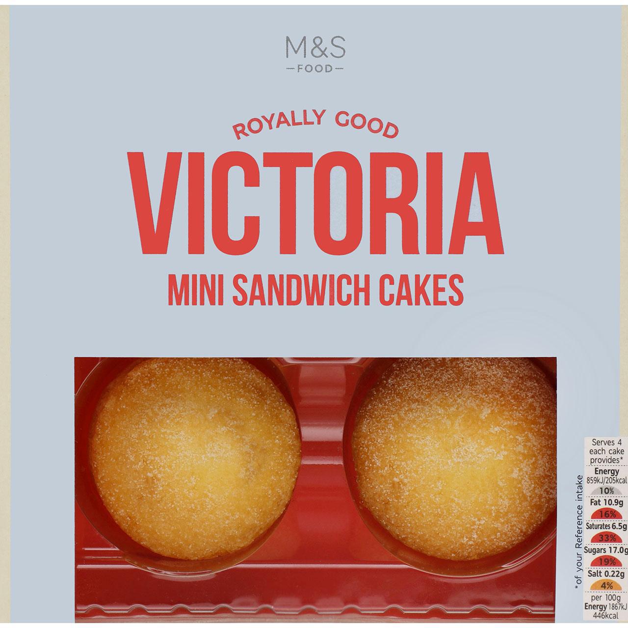 M&S Mini Victoria Sandwich Cakes 4 per pack