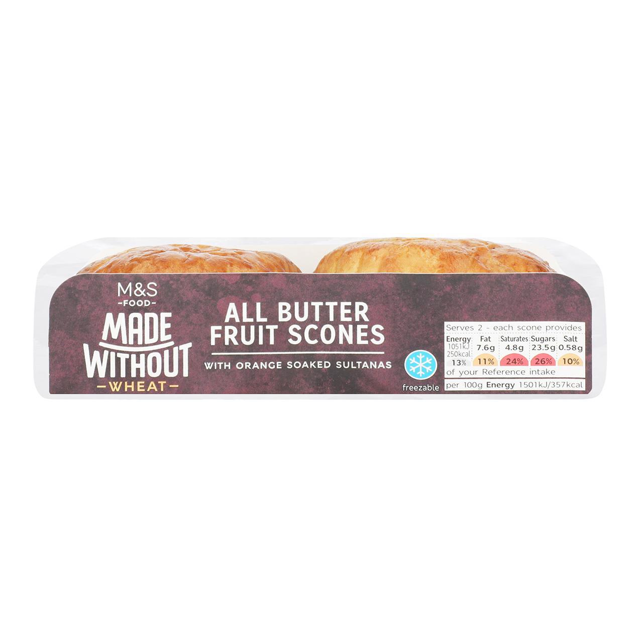 M&S Made Without All Butter Fruit Scones 2 per pack