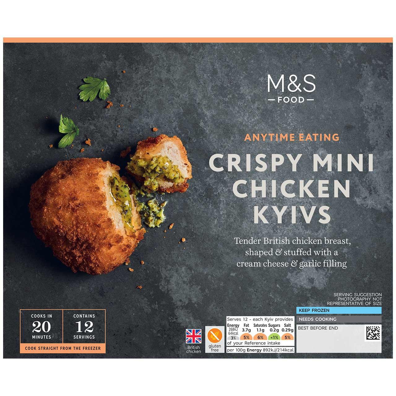 M&S 12 Mini Chicken Kievs Frozen 360g
