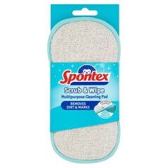 Spontex Scrub & Wipe Microfibre Pad